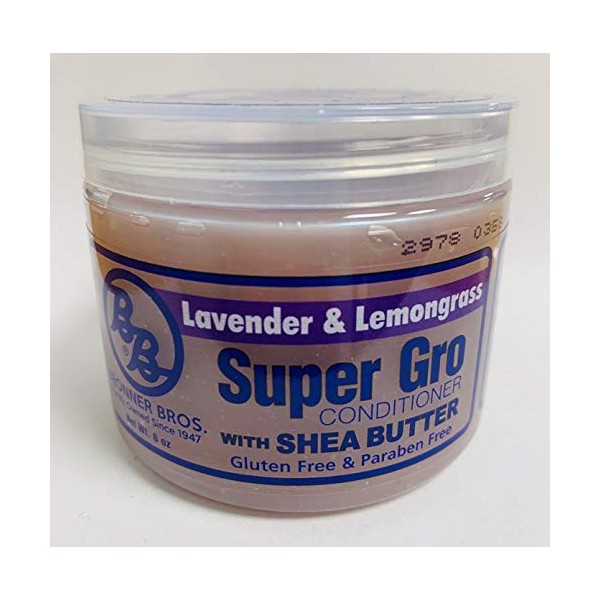 B&B Super Gro Conditioner 6 oz (LAVENDER & LEMONGRASS WITH SHEA BUTTER)