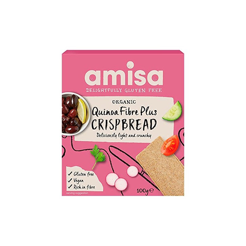 Amisa Crispbread Quinoa Fibre Gluten Free, 100g