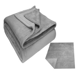 Betz Cuddly Fluffy Sofa Fleece Blanket Teddy XXL Warm Sofa Blanket Couch Size 150 x 200 cm Silver
