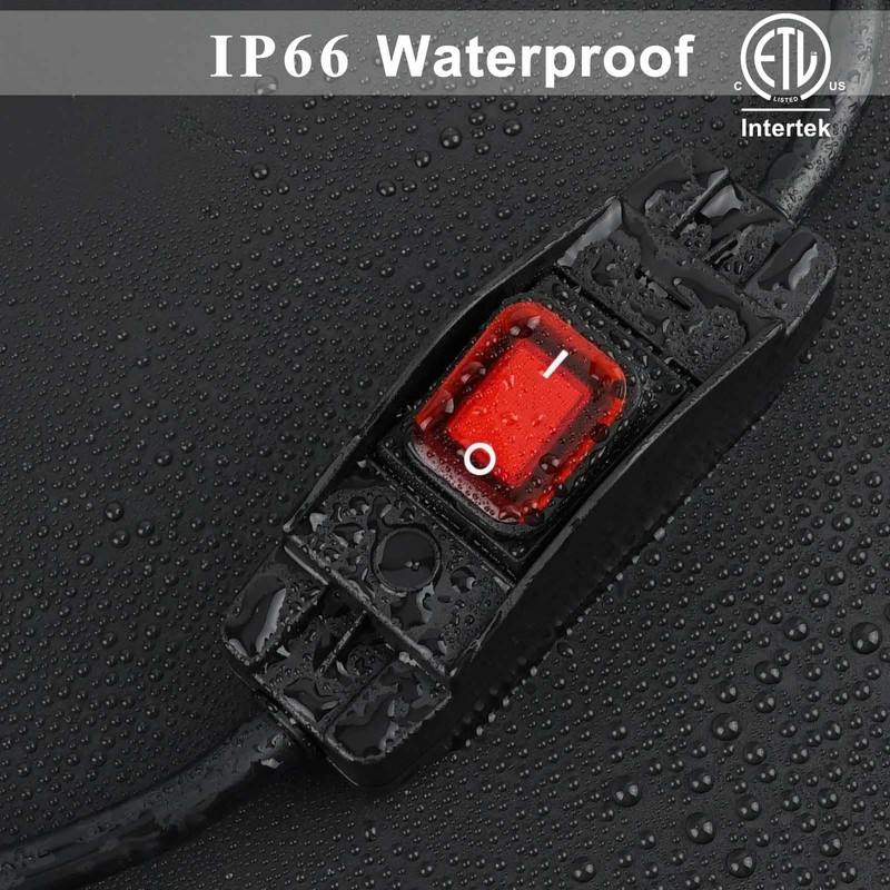 Nineleaf 2 Pack Weatherproof Outdoor 10A 2 Way Dual Light