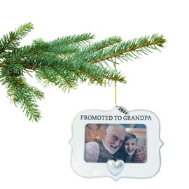 Twisted Anchor Trading Company 2024 Grandpa's First Christmas Ornament Picture Frame - Grandpa Ornament, New Grandpa Gift Idea - Easy to Personalize at Home - Comes in a Gift Box for Giving