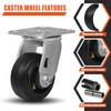 CWfutureparts Caster Wheels 4" x 2" Heavy Duty Industrial Casters,Rubber
