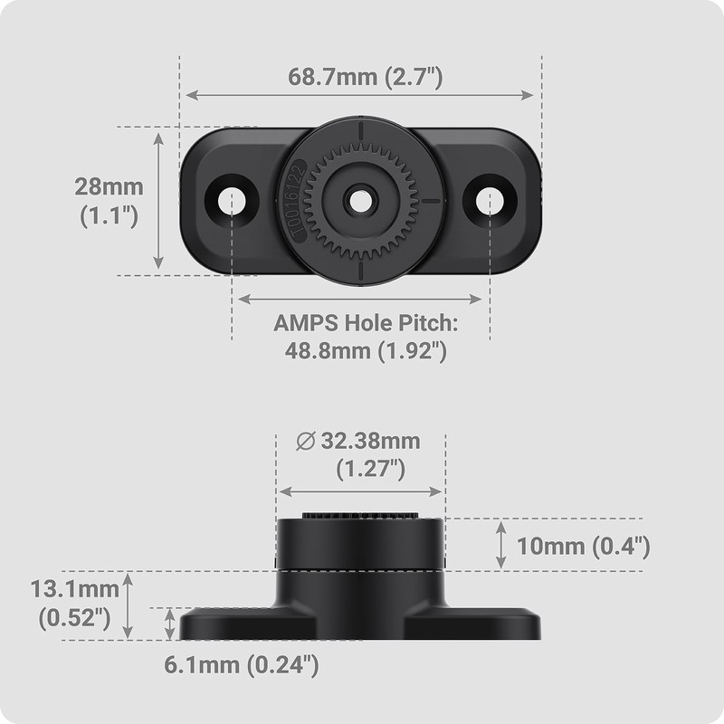 TUSITA Lock 360 Base - Flat Rectangle Base - 2