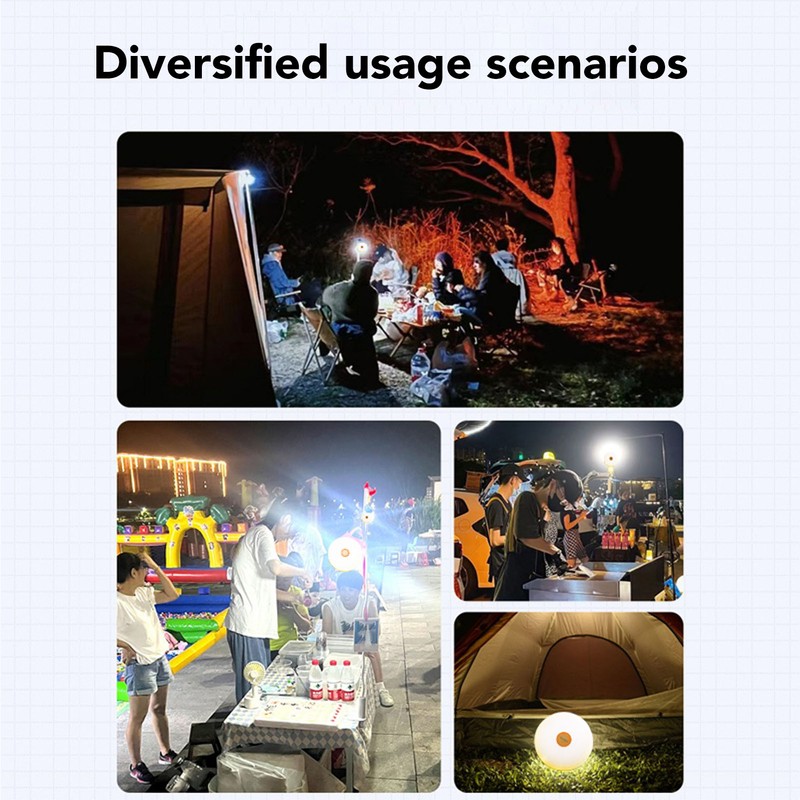 32.8ft Camping String Lights with 5 Lighting Mode 1500mAh LED