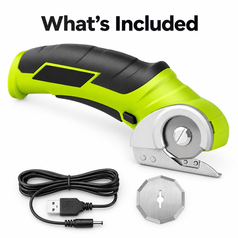 4V Cordless Electric Scissors – Mini Power Cutter for Carpet,
