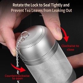 Stainless Steel Tea Infuser Reusable Tea Fine Mesh Tea Infuser Tea Strainer for Loose Leaf Tea Spices and Seasonings (Silvery, One Size)
