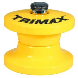 Trimax TLR51 - Pintle Hitch Ring Lock - Lunette Ring Lock for Pintle Hook Trailers - Fits 2-7/8" Inside Diameter, Yellow
