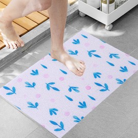 7VSTOHS Shower Mat Non-Slip 40 x 60 cm, Soft Comfort Bath Mat with Drainage Holes, PVC Loofah Massage Non-Slip Mat Shower for Bathtub, Shower and Wet Areas, Quick Drying
