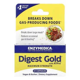 Enzymedica Digest Gold Con Atpro 21 Cápsulas Sabor Sin Sabor