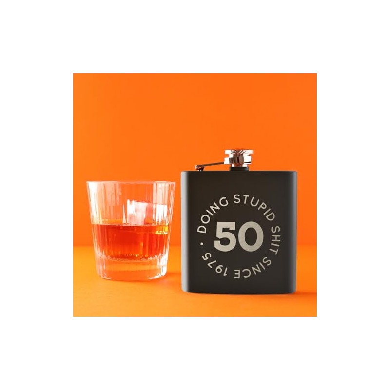 Doing Stupid Since Engraved Metal - Funny 50th Birthday Gift