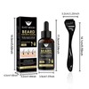 Beard Growth Serum&Beard Massage Derma Roller, Beard Growth Nutrient Oil,