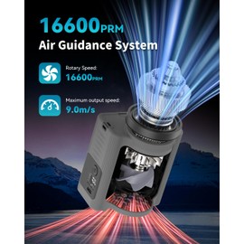 PlayHot Portable Waist Fan, 5 Speed 16600PRM Personal Fans, Rechargeable Fans up to 40H, 4 IN 1 Clip on Fan/Neck Fan/Desk Fan/LED Flashlight, Belt Fans for Camping, Outdoor (Grey)