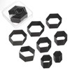 uxcell Leather Hexagon Shape Punch Cutter Set 8 Sizes Leather