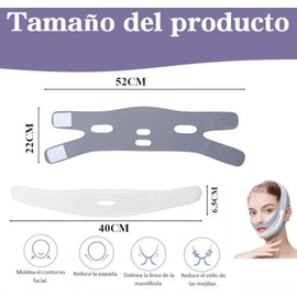 Reductor de Papada, Lifting de cara Correa, Papada Reductor Mujer, Faja papada, Facial Adelgazante Correa Faja Adelgazante Vendaje Cinturón Vendaje Es