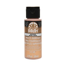 FolkArt Multi-Surface Metallic Paint in Assorted Colors (2 oz), Metallic Bronze