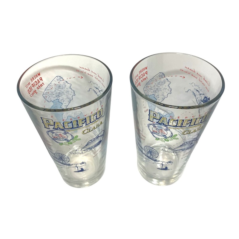 Pacifico Clara Cerveza Jersey Shore Beer Pint Glasses | Set