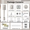 Calzibeno Brushed Nickel Front Door Handle and Deadbolt Set, Front