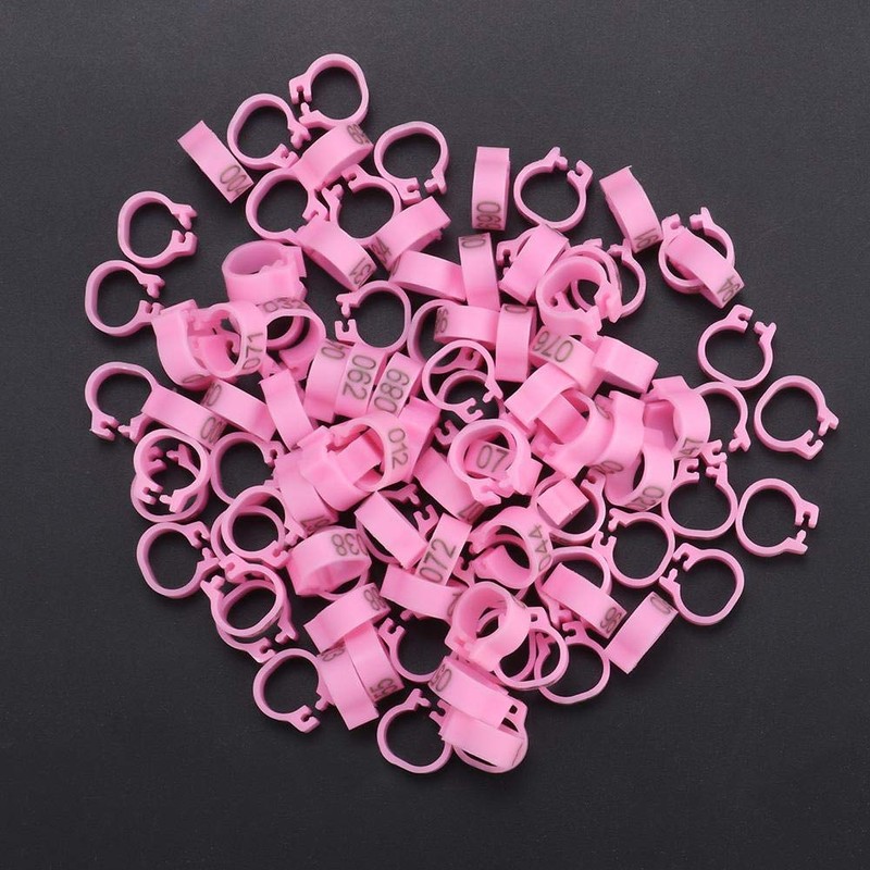 6 Colours 100 Pieces/Bag 8 mm 001-100 Numbered Plastic Bird