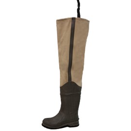 FROGG TOGGS Bull Frogg 3-ply PVC Canvas Bootfoot Hip Wader, Cleated or Felt