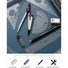 TPZORJX 7-Piece Geometry Set, Compass Set, Geometry Compass Sets, Math