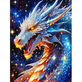 Diamond Art Kits for Adults, Dragon Diamond Painting Kits, Peinture Diamant Full Drill Round Dragon Diamond Art Gem Art Gifts Wall Art Decor 12x16 inch