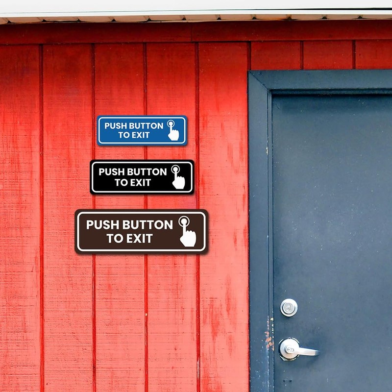 Signs ByLITA Standard Push Button To Exit Door or Wall