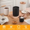 Food Storage Jar Strong Ceramic Storage Canisters with Airtight Wooden