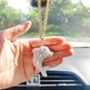 Bling Dolphins Rear View Mirror Accessories, Sparkling Embedded Rhinestones Marine