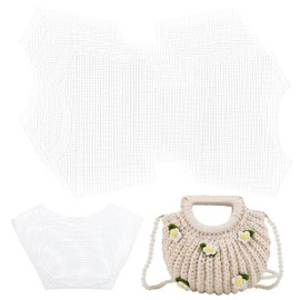 WADORN 6 Sets Clear Mesh Plastic Canvas Sheets for Embroidery, Blank Needlepoint Canvas Sheets for Crochet Bag Making DIY Purse Cross Stitch Kits for Acrylic Yarn Knit Crochet Projects, 51x32.1cm