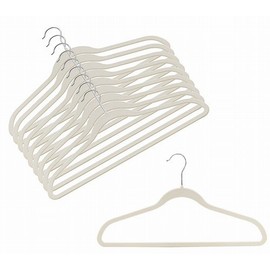 ULTRA-SLIM VELVET SHIRT/PANT HANGERS - SET of 100 - LINEN