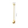 Long Handle Ice Tea Spoons Set Ice Cream Leaf Spoon