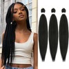 WacanDan Natural Black Braiding Hair Pre stretched 16 Inch 3
