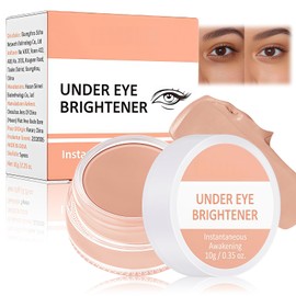 Full Coverage Under Eye Brightener and Concealer - Long Lasting, Correcting Cream for Dark Circles and Spots - Highlighter and Foundation in One - Warm Nude Color