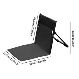 XISEZIUO Ultra-Light Camping Folding Chair with Backrest, Outdoors Relaxing Chair with Carry Bag, Breathable Stable Chair, Portable Flip Seat Chairs for Beach Camping Picnic Hiking Beach (Black)