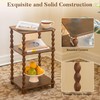 Fultyle Side Table, Small End Table with Storage Shelf, Modern