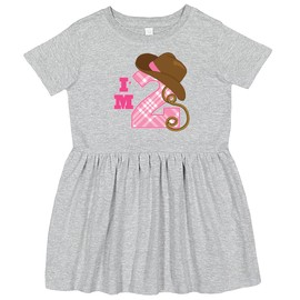 inktastic 2nd Birthday 2 Year Old Cowgirl Hat Toddler Dress 3T Heather Grey 2ed9c