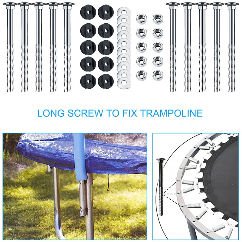 GIAK Trampoline Accessories Trampoline Replacement Parts Trampoline Screw 10 Pieces