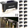 JACKYLED Solar Deck Lights Outdoor 16 Pack, Solar Step Lights
