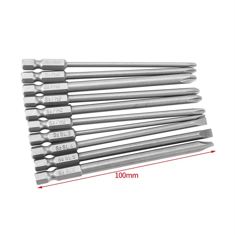 10Pc Bit Combination 100Mm Long (One Word + Cross) BST