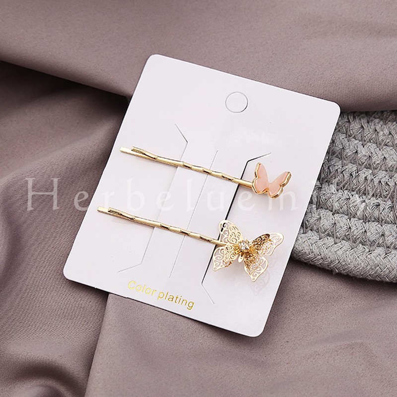 Herbeluemily HM-0145-R02-BF Hair Pin, Bijou Bangs, Cute, Set of 2,