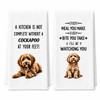 YANFALE Cockapoo Gifts Kitchen Towel 2 Pack Funny Dog Gifts
