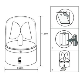 3-Inch 360° Stage Strobe Warning Light - Police Car Beacon Siren, Disco Party DJ Light (Red)