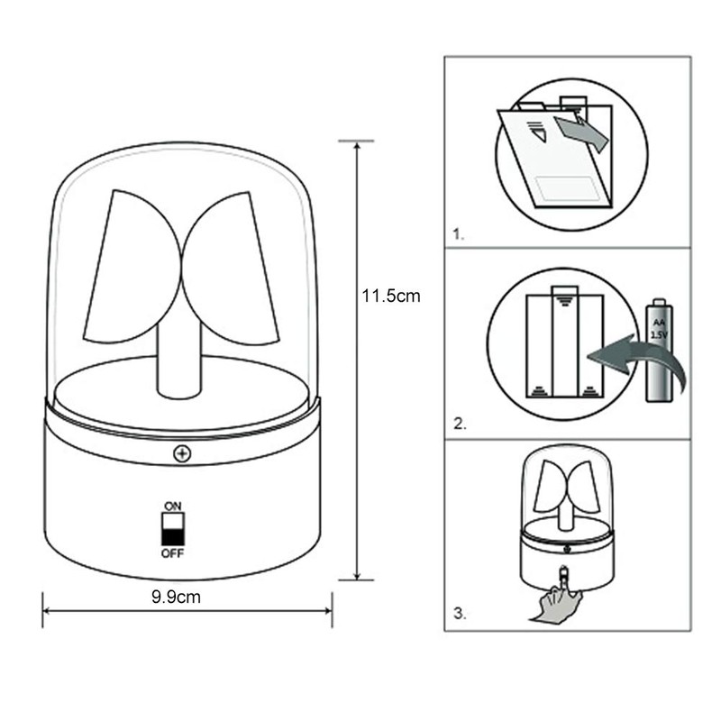 3-Inch 360° Stage Strobe Warning Light - Police Car Beacon