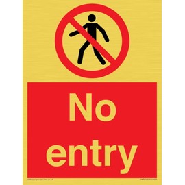 No Entry Sign - 150 x 200mm - A5P