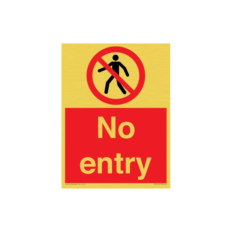 No Entry Sign - 150 x 200mm - A5P