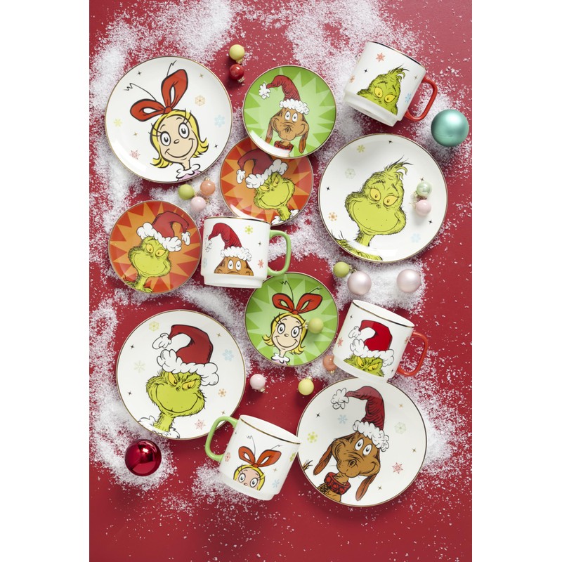Lenox Merry Grinchmas Tidbit Platos, juego de 4, 4 unidades,