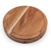 ILEAF Round Slide-Out Acacia Wood Cheese Board and 3 Piece