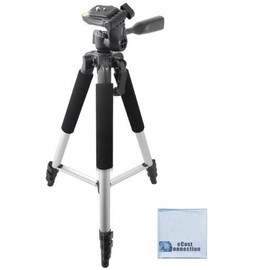 57-Inch Pro Series Aluminum Camera Tripod for Nikon AW110 S5200 P530 S3600 S5300 Coolpix A L30 S02 S01 L120 L810 L820 P310 & More + Microfiber Cloth
