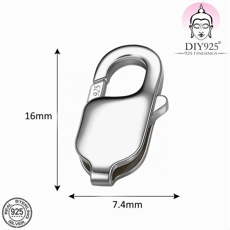 My-Bead Chain Clasp 925 Silver 16 mm (20 mm) Large