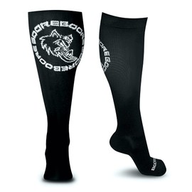 BOORE - Deadlift OCR socks Weightlifting Compression Socks With Shin Drag Protection L/XL for Men and Women 15-20mmhg